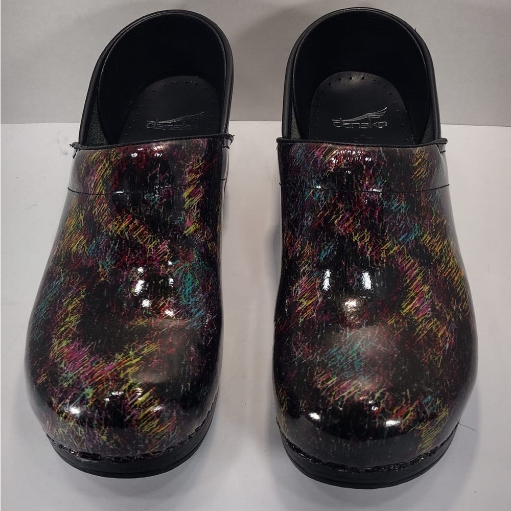 Dansko Colorful Patterned Clogs Size 41 - 8.5 Pre… - image 1